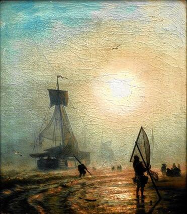 <p>Andreas Achenbachs "Twilight" (1859, Öl auf Leinwand).</p>