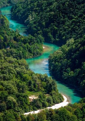 Der Fluss Soca im Nordwesten Sloweniens ist ein Eldorado für viele Sportler.