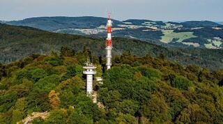 <p>Der Melibokusturm wurde vor 50 Jahren eingeweiht. Im Rathaus gibt es ab Mittwoch eine Ausstellung zum Jubiläum.</p>