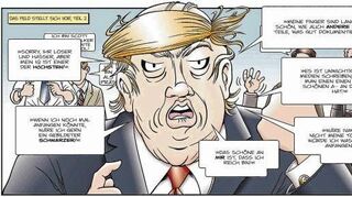 <p>Ein Lieblingsheld des Cartoon-Zeichners Garry B. Trudeau: Donald Trump in einem Bild aus seinem Buch "Trump! Eine amerikanische Dramödie".</p>