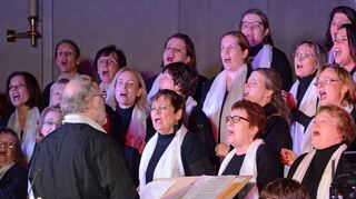 <p>Lieder, die unter die Haut gehen, boten die Sänger des Lorscher Voices-Chor dar.</p>