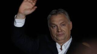 Viktor Orbán nach seinem Wahlsieg in Budapest.