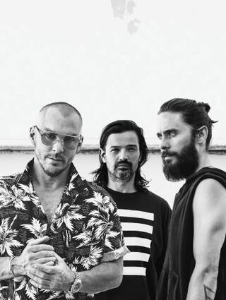 Das Trio 30 Seconds To Mars (v.l.): Tomo Milicevic, Shannon und Jared Leto.