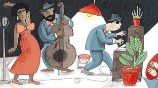 Die Freunde Sal und Dean genießen in New York ein Konzert des blinden Jazzmusikers George Shearing – so lässt sich auch jungen Lesern der Inhalt von Jack Kerouacs „Unterwegs“ vermitteln.