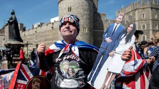 England im Hochzeitsfieber: Anhänger der königlichen Familie freuen sich auf die Trauung von Prinz Harry und Meghan Markle heute im Schoss Windsor.