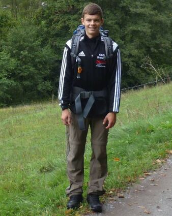 Autor Jan Drucktenhengst auf dem Nibelungensteig.