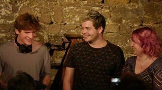 Eindrücke vom Auftakt, 2016: die Schüler Niklas Engelhardt (v.l.) Paul Feldmann und Anne Scholz.