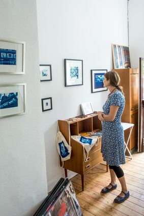 Eindrücke von einer Ausstellung in der Käfertaler Straße bei der "Kultour" 2016.