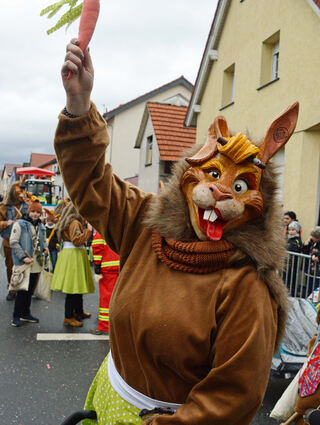 Vom Lorscher Fastnachtsumzug nicht wegzudenken: die Lorscher Rabbits.