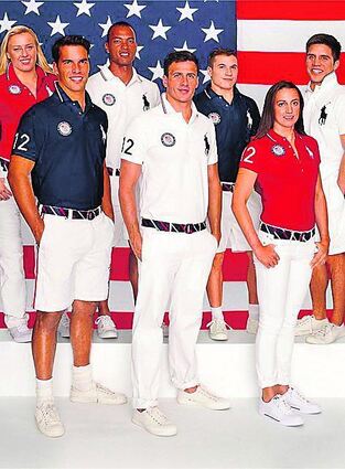 <p>Richtige Optik, aber falsche Herstellung: das US-Olympiateam..</p>