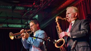 Thomas Siffling (links) und Scott Hamilton im Mannheimer Jazz-Club am Wasserturm.