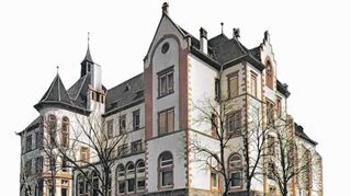Das Bischöfliche Konvikt in Bensheim in den 1970er Jahren.