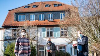 Alexander Mack, Benedikt Widmaier und Titus Möllenbeck vom Haus Maiberg.