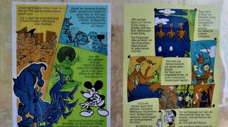 Auch Mickey Mouse ist dabei: Blick in die Ausstellung in Waghäusel.