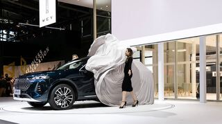 Der chinesische Hersteller Wey zeigt auf der IAA sein SUV-Modell Coffee 01.