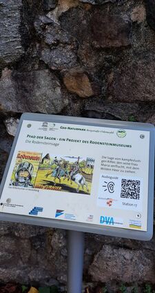 Eine der Erlebnisstationen, an denen per QR-Code ein Audio-Guide aktiviert werden kann.