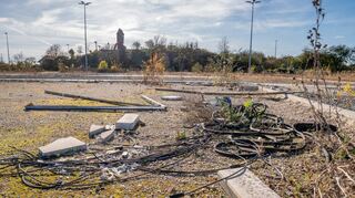 Die Fläche des ehemaligen Container-Dorfs für Geflüchtete am Berliner Ring: Das Land will den Reserve-Standort wieder reaktivieren.