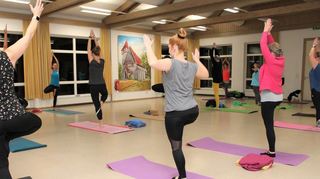 Volle Konzentration herrscht im Hatha-Yoga-Kurs des TSV Gadernheim.