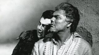 Unvergessliche NTM-Momente: Michael Davidson (l.) schürt als Verdis Jago die Eifersucht von „Othello“ Jean Cox, der daraufhin seine Frau Desdemona ersticht.