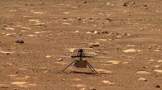 So sieht es tatsächlich auf dem Mars aus. Der Hubschrauber «Ingenuty» am 7. April.