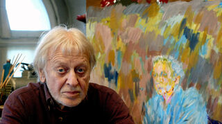 Walter Stallwitz 2009 in seinem Atelier in der Sternwarte.
