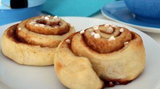 Da liegen sie - die leckeren ZImtschnecken.