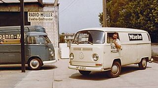Der Vater von Horst Lang lieferte mit einem VW Bulli für die Bensheimer Firma Radio Müller Elektrogeräte aus.