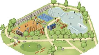 Skateranlage, Basketball, Fußball und Co.: So stellt sich Initiator Harry Hegenbarth den Bewegungspark an der Taunusanlage vor.