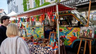 Bei der Kunstmeile in der Bensheimer Innenstadt gab es am Sonntag viel zu entdecken.