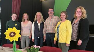 Sprecher des Vorstands und Fraktionsvorsitzende der Grünen freuten sich, dass die Mitgliederversammlung wieder in Präsenz stattfinden konnte.