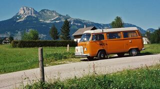 Pause in den Alpen.