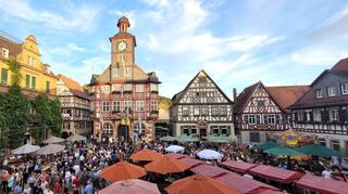 Gleich am ersten Wochenende war der Bergstraße Weinmarkt ein Besuchermagnet. Nach verregnetem Auftakt wurden die Besucher am Samstag mit Sonne verwöhnt, das Gedränge auf dem Marktplatz war entsprechend groß.