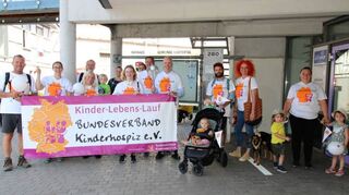 Begleitet von Mitgliedern des Sternenkinderzentrums hat der bundesweite Kinder-Lebens-Lauf die Etappe von Reichenbach nach Bensheim bewältigt.