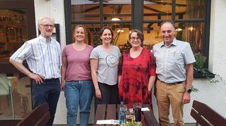 Der Vorstand des Rhetorik-Clubs mit (v.l.) Gerd Riedel, Heike Aurich, Birgit Vetter, Juliane Zollmann-Lang und Friedel Staudacher.