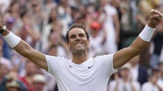 Die Chance auf den Grand Slam ist intakt: Rafael Nadal in Wimbledon.