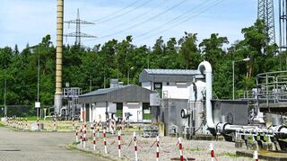 Das Gaslager in Sandhausen. Der eigentliche Speicher liegt 600 Meter unter dem Boden.
