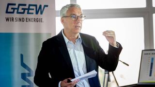 GGEW-Vorstand Carsten Hoffmann bei der Bilanzpressekonferenz des Unternehmens gestern in Bensheim.