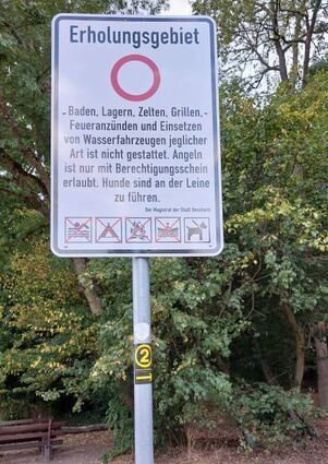 Ganz klare Regeln gelten auch am Niederwaldsee.