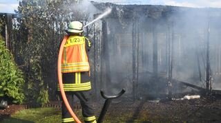 Gartenhausbrand in Lampertheim
