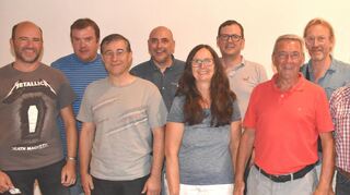 Der teils neu gewählte Vorstand des Tischtennisclubs TTC 2010 Lorsch: (v.l.) Markus Zaus, Roland Ludwig, Rainer Rothenheber, Thomas Gutschalk, Sabine Schäfer, Alexander Fehr, Fritz Glanzner, Thomas Platte und Alfred Puttnins.