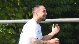 FC 07-Torschütze Florian Budimir konnte sich gar nicht richtig freuen.