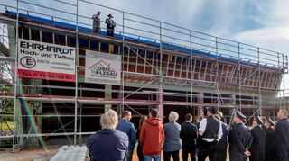 Das Richtfest für das neue Feuerwehrhaus wurde im Juli 2019 gefeiert.