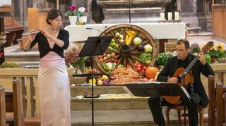 Barbara Rosnitschek und Christian Wernicke konzertierten in Lorsch.