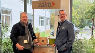 Kreisbeigeordneter Matthias Schimpf (links) ist neuer Verbandsvorsitzender des ZAKB, der Lorscher Bürgermeister Christian Schönung wurde zum Vorsitzenden der Verbandsversammlung gewählt.