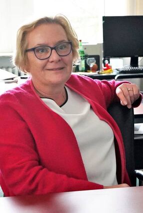 Bensheim, Rathaus, Gespräch mit Erster Stadträtin Nicole Rauber-Jung, 30.10.2019, Foto: Thomas Zelinger