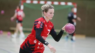 Amelie Berger bereitet sich im Flames-Trainng nach ihrer Verletzung und dem Wechsel von Dortmund nach Bensheim auf ihr Comeback auf dem Bundesliga-Parkett vor.