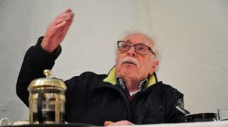 Helmut „Sonny“ Sonneberg beim Zeitzeugengespräch am Donnerstagabend im Bensheimer Museum.