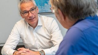 GGEW-Vorstand Carsten Hoffmann erläuterte im Gespräch BA-Chefredakteur Michael Roth die Gründe für die Preissteigerungen bei Gas und Strom.