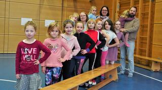 Bensheim, Turnhalle Grundschule in den Kappesgärten, Training Kinderballett der Grieseler Roten Funken, 19.11.2022; Foto: Thomas Zelinger