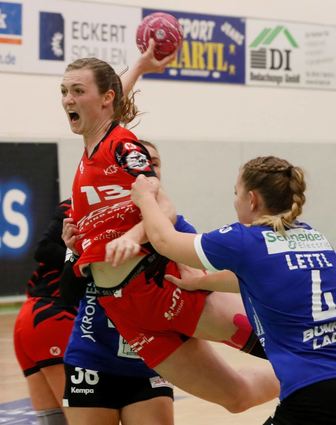 So entschlossen wie hier Alicia Soffel beim jüngsten Pokalerfolg in Regensburg wollen die Flames nun auch in der Liga bei TuS Metzingen zu Werke gehen.